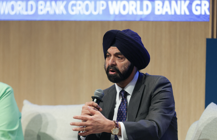 Ajay Banga. Le président du Groupe de la Banque mondialePhoto par BRYAN DOZIER / MIDDLE EAST IMAGES / MIDDLE EAST IMAGES VIA AFP