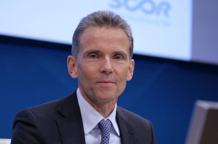 Thierry Léger, le directeur général de Scor (Photo by Thomas SAMSON / AFP)