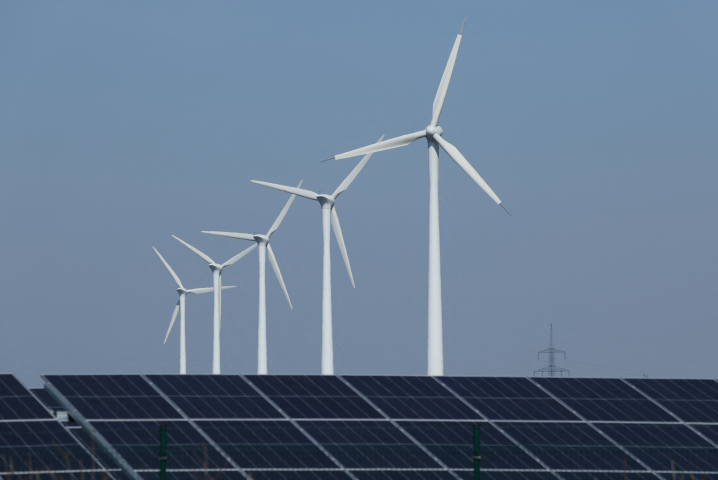 Parc éolien et solaire en Allemagne. Photo by SEAN GALLUP / GETTY IMAGES EUROPE / Getty Images via AFP