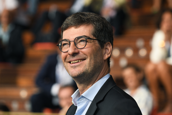 Nicolas Théry, président de Crédit Mutuel Alliance Fédérale (Photo by ERIC PIERMONT / AFP)