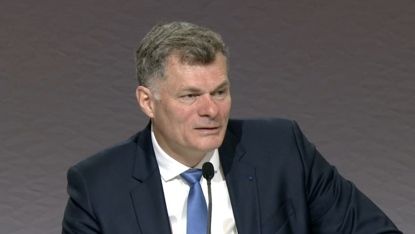 Benoît de Ruffray, président-directeur général d'Eiffage (crédits : assemblée générale d'Eiffage)