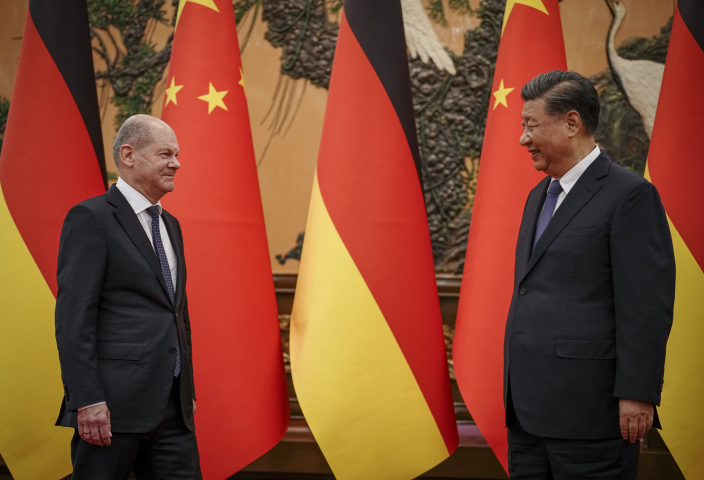 Olaf Scholz, Chancelier fédéral d'Allemagne et Xi Jinping, président de la République populaire de Chine - Kay Nietfeld/ZUMA Press/ZUMA/REA