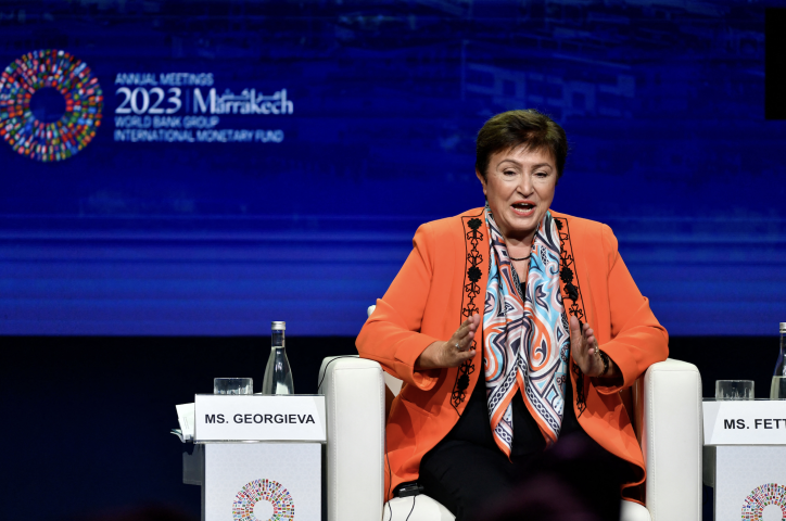 Kristalina Georgieva, directrice générale du Fonds monétaire international. Abu Adem Muhammed / ANADOLU AGENCY / Anadolu Agency via AFP