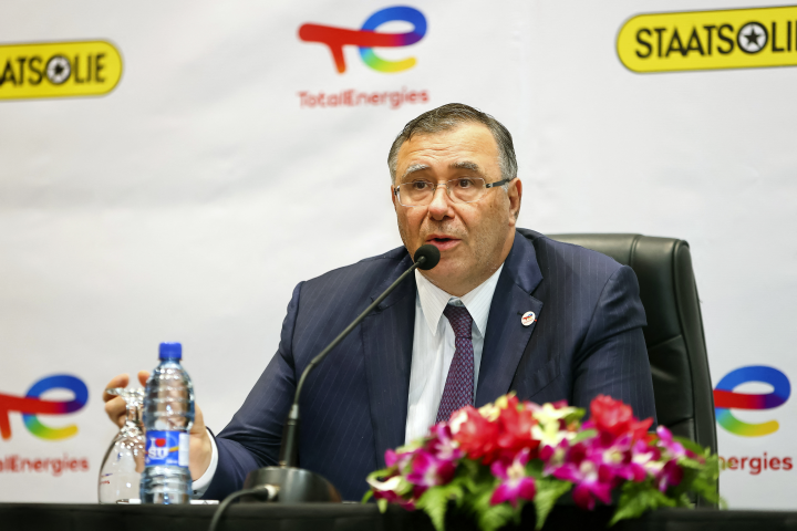 Patrick Pouyanné, président-directeur général de TotalEnergies - Jason LEYSNER / AFP