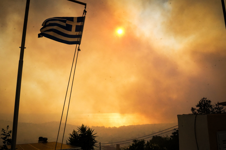Incendies en Grèce - Photo by Giorgos Arapekos / NurPhoto / NurPhoto via AFP