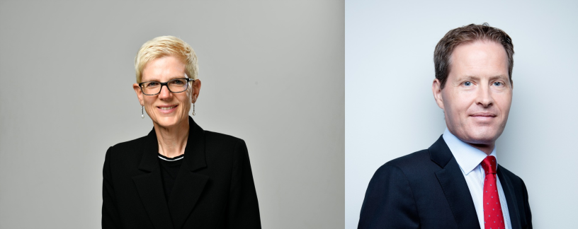 Claudia Dill, la nouvelle directrice des opérations de Scor, et Redmond Murphy, nommé directeur général adjoint de Scor Life & Health